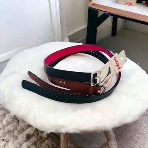 NWT 2x CAT & JACK Girls Belt Set, Size Large
